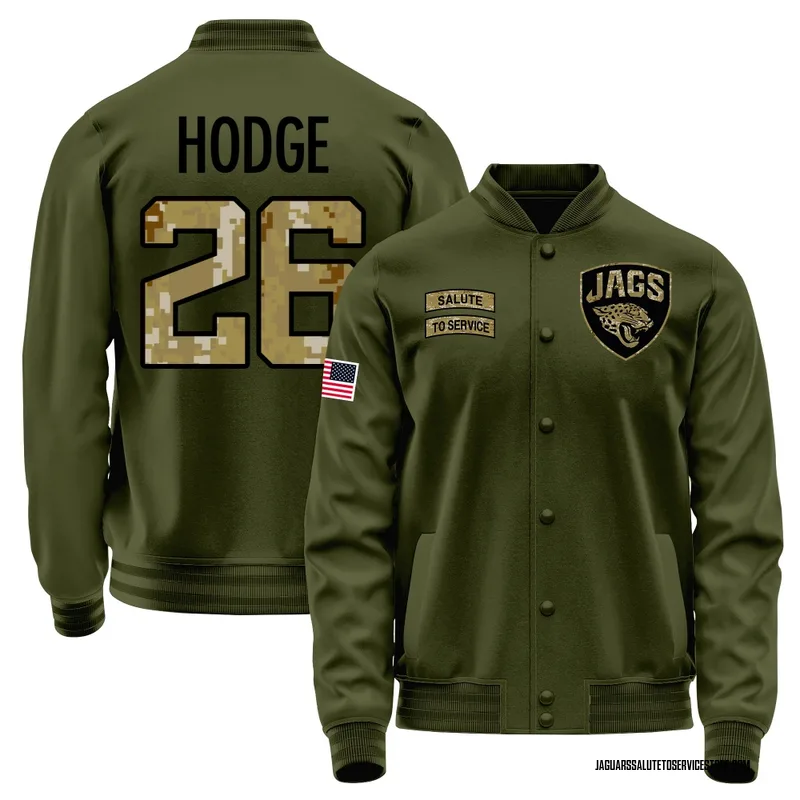 Youth Preston Hodge Jacksonville Jaguars Olive Salute to Service Sideline Performance Jacket