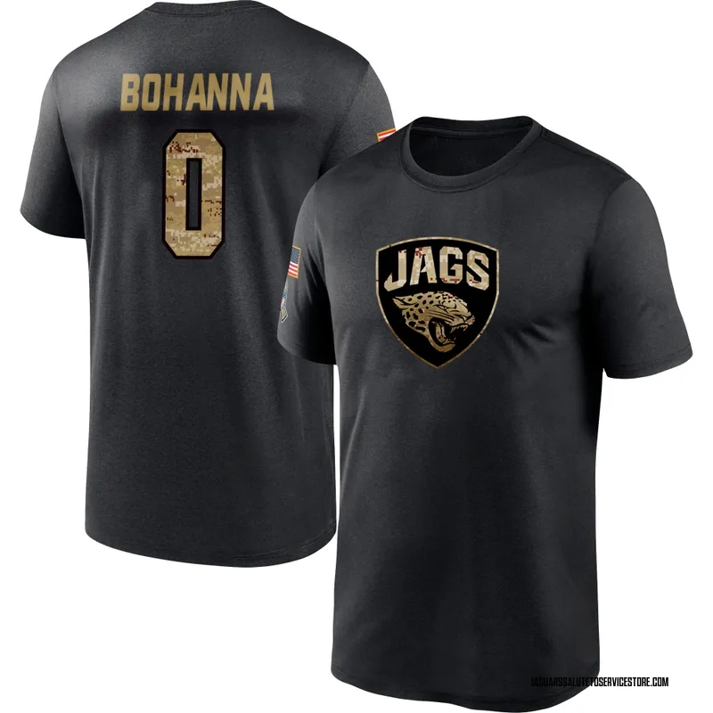 Youth Quinton Bohanna Jacksonville Jaguars Black 2020 Salute To Service Performance T-Shirt