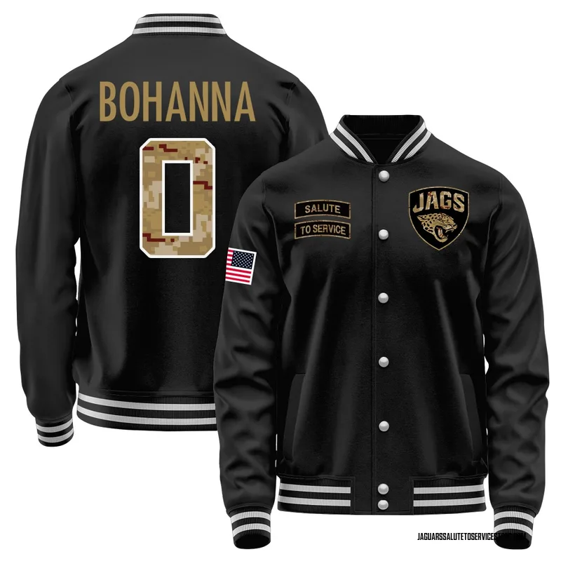 Youth Quinton Bohanna Jacksonville Jaguars Black Salute to Service Sideline Performance Jacket