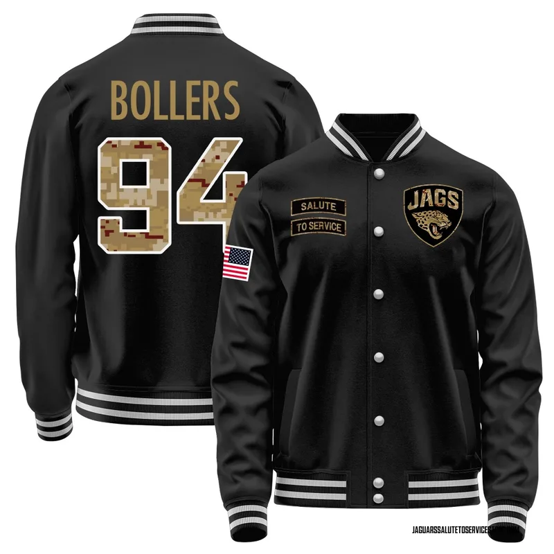 Youth T.J. Bollers Jacksonville Jaguars Black Salute to Service Sideline Performance Jacket