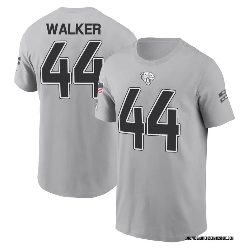 Youth Travon Walker Jacksonville Jaguars Gray 2024 Salute to Service Name & Number T-Shirt