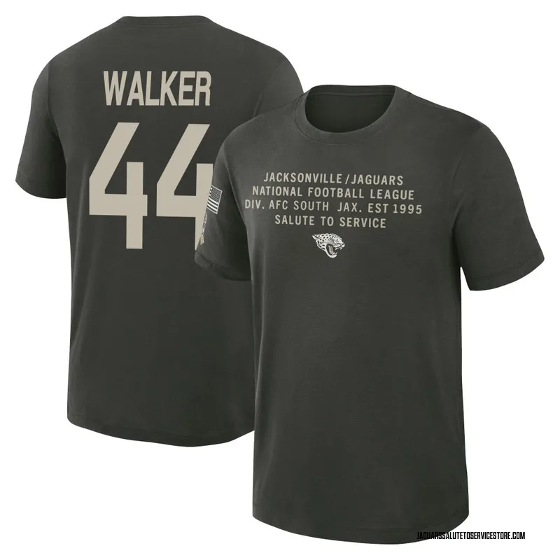 Youth Travon Walker Jacksonville Jaguars Green Forest/ 2025 Salute to Service Sideline Slub T-Shirt