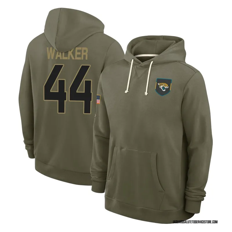 Youth Travon Walker Jacksonville Jaguars Olive 2025 Salute to Service Hoodie