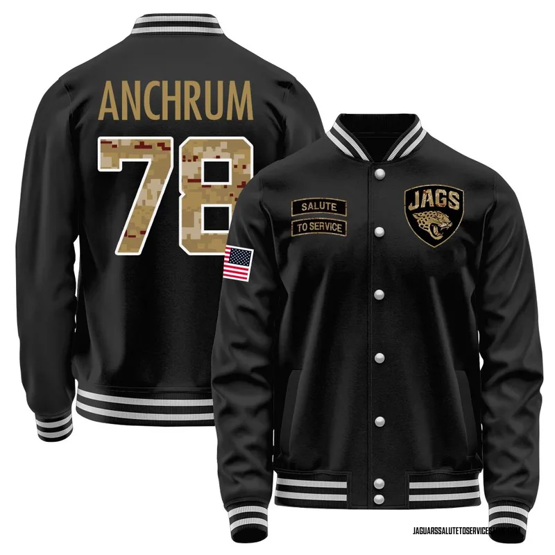 Youth Tremayne Anchrum Jacksonville Jaguars Black Salute to Service Sideline Performance Jacket