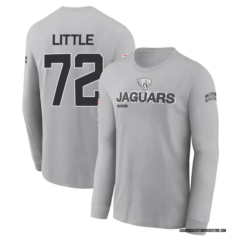 Youth Walker Little Jacksonville Jaguars Gray 2024 Salute to Service Long Sleeve T-Shirt