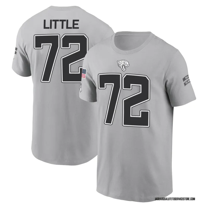 Youth Walker Little Jacksonville Jaguars Gray 2024 Salute to Service Name & Number T-Shirt