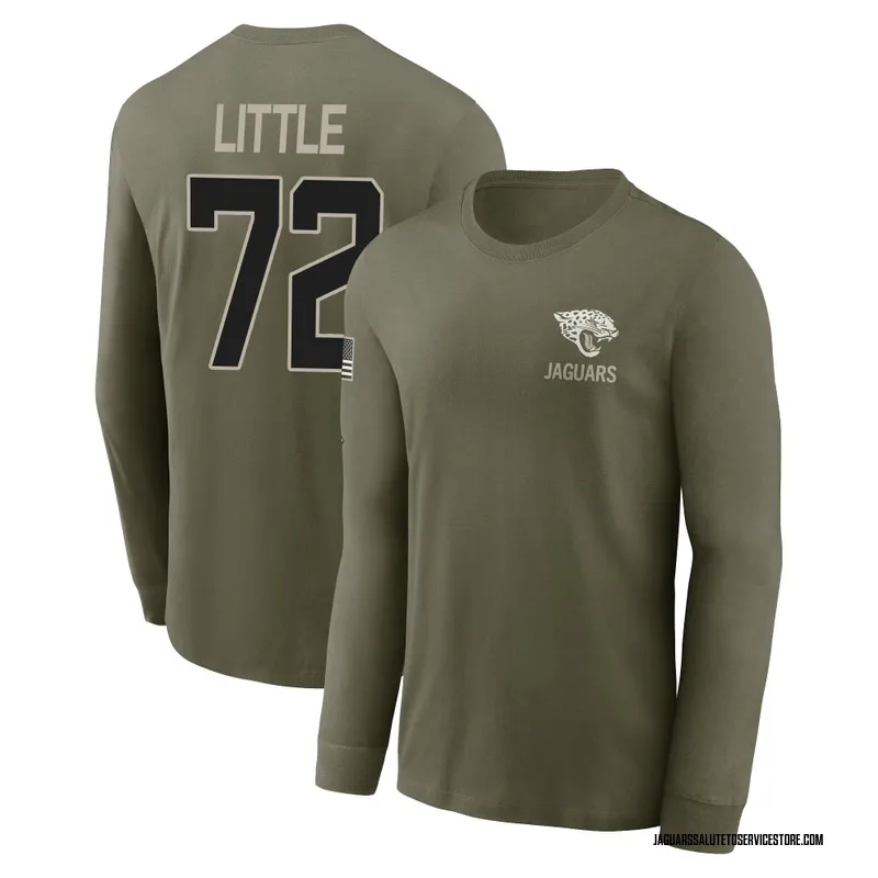 Youth Walker Little Jacksonville Jaguars Olive 2025 Salute to Service Sideline Long Sleeve T-Shirt